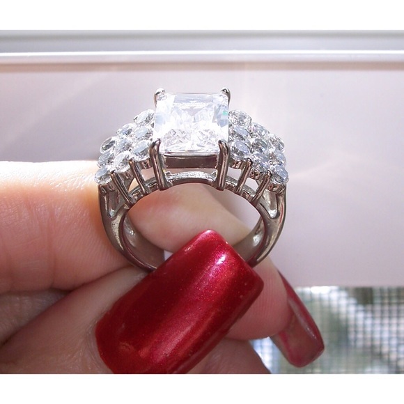 STAINLESS STEEL AAA Grade Cubic Zirconia Ring NWT - Picture 7 of 11